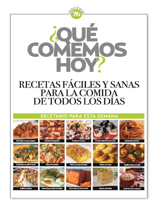 Cover image for ¿Qué comemos hoy?